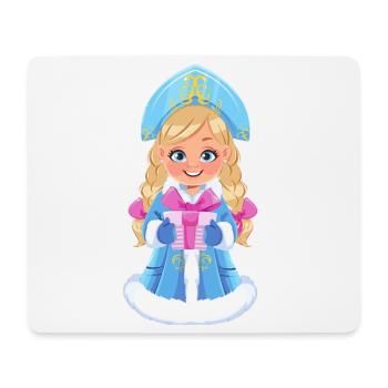Ded Moroz Snegurotschka russischer Weihnachtsmann - Mousepad (Querformat) - Weiß - Vorne