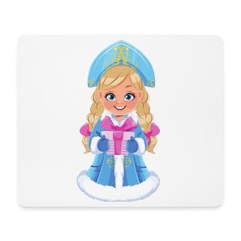 Ded Moroz Snegurotschka russischer Weihnachtsmann - Mousepad (Querformat) - Weiß - Vorne