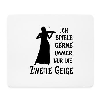 Zweite Geige Violine Klassik Orchester Musiker - Mousepad (Querformat) - Weiß - Vorne