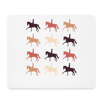 Cheval de dressage - Tapis de souris (format paysage) - blanc - Devant
