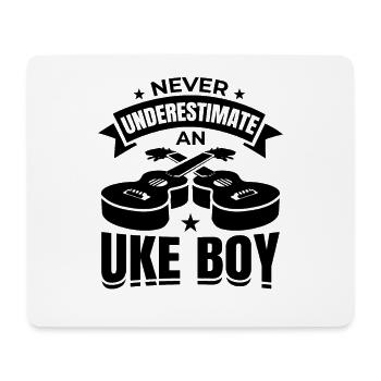 Ukulele Junge - Mousepad (Querformat) - Weiß - Vorne