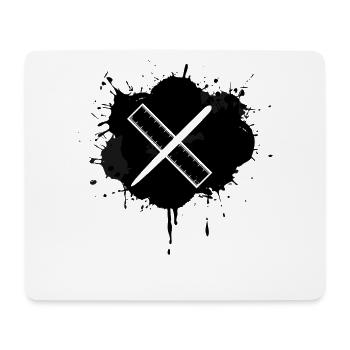 Pen and Ruler Sketch - Mouse Pad (horizontal) - white - Front