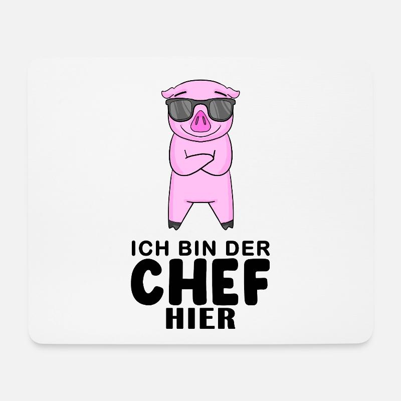 Chef Spruch - Mousepad (Querformat) - Weiß