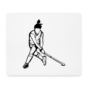 Joueur de hockey sur gazon - Tapis de souris (format paysage) - blanc - Devant