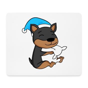 Sleeping Fatigue Dog Pillow Sleepyhead - Mouse Pad (horizontal) - white - Front