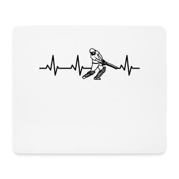 Cricketer Heart Palpitations - Mouse Pad (horizontal) - white - Front