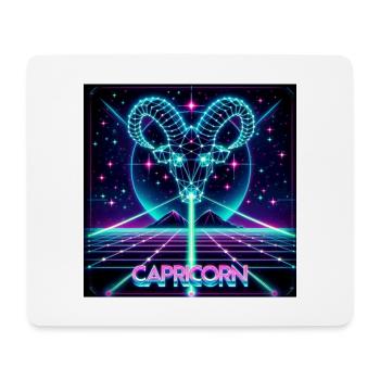 Capricorn retro futuriste 80's - Tapis de souris (format paysage) - blanc - Devant