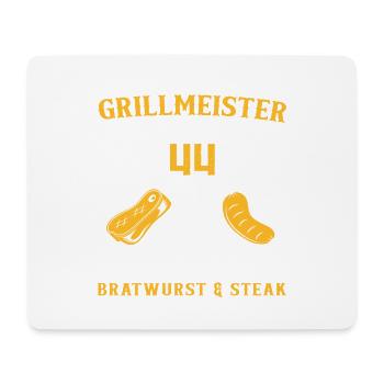 Lustig Grill Grillen 44 Geburtstag Spruch - Mousepad (Querformat) - Weiß - Vorne