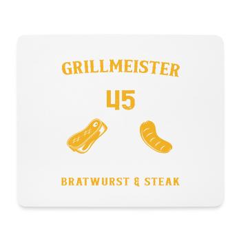 Grill 45 Geburtstag Griller Grillen Spruch - Mousepad (Querformat) - Weiß - Vorne