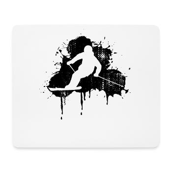 Skier - Mouse Pad (horizontal) - white - Front