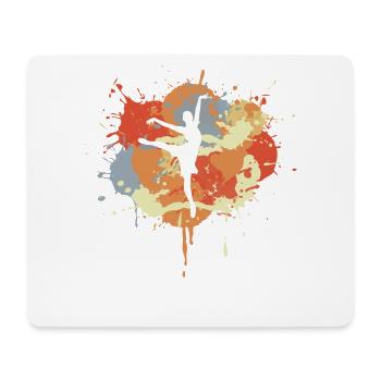 Dessin de danseuse de ballet - Tapis de souris (format paysage) - blanc - Devant