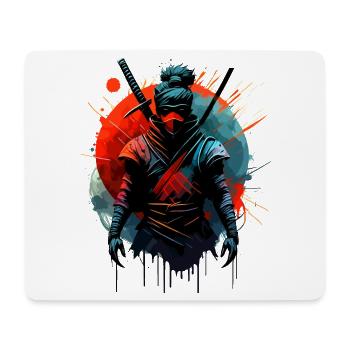 Japanese Samurai Ninja - Mouse Pad (horizontal) - white - Front