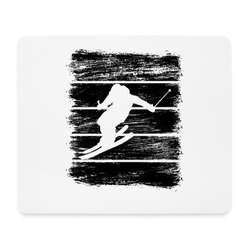 Skier Sketch - Mouse Pad (horizontal) - white - Front
