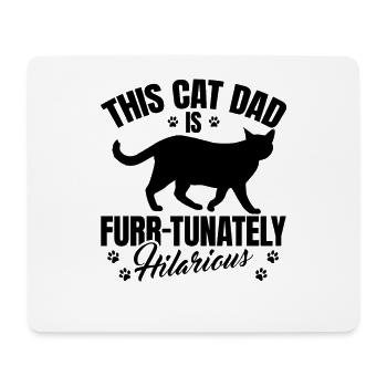 Chats Papa - Tapis de souris (format paysage) - blanc - Devant