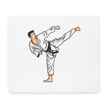 Karate Zeichnung - Mousepad (Querformat) - Weiß - Vorne