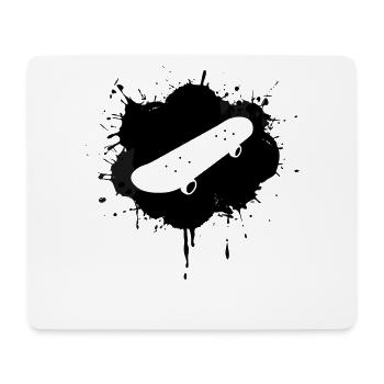 Skateboard - Tapis de souris (format paysage) - blanc - Devant