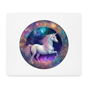 Cercle de licorne galactique - Tapis de souris (format paysage) - blanc - Devant