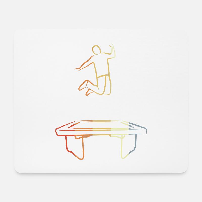 Trampolinist Vintage Look - Mousepad (Querformat) - Weiß