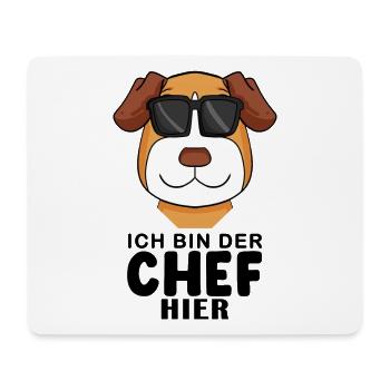 Chef Spruch Anführer Hund Jack Russell Motiv - Mousepad (Querformat) - Weiß - Vorne