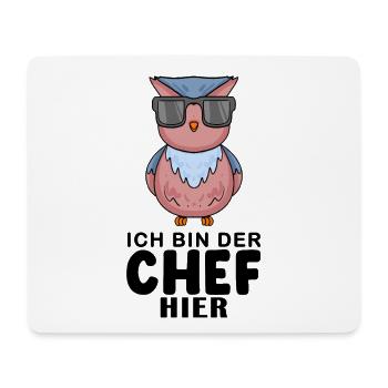 Eule - Mousepad (Querformat) - Weiß - Vorne