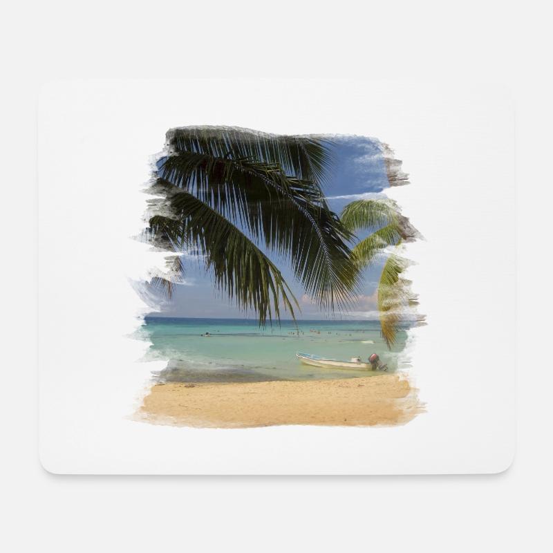Beach - Mousepad (Querformat) - Weiß