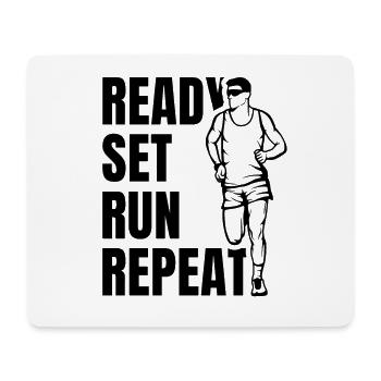 Runner Quote - Mouse Pad (horizontal) - white - Front