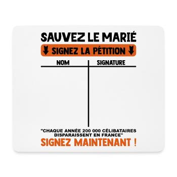 Humour EVG Cadeau Copains Team Futur Marié Garçon - Tapis de souris (format paysage) - blanc - Devant