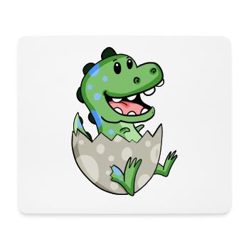 Dinosaure oeuf Dino bébé Motif - Tapis de souris (format paysage) - blanc - Devant
