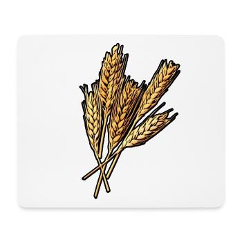 5 Weizen Ähren - Mousepad (Querformat) - Weiß - Vorne