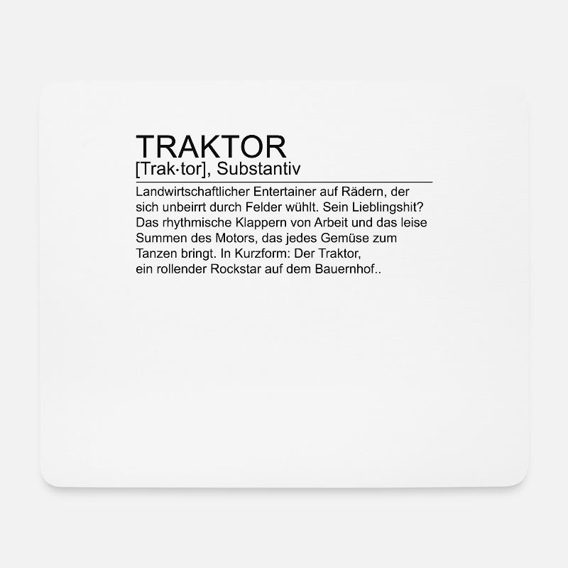 Definition Traktor Landwirtschaft Landwirt Mais - Mousepad (Querformat) - Weiß