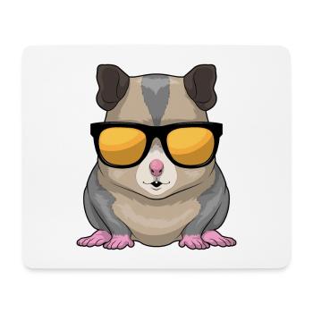 Lunettes de soleil Hamster - Tapis de souris (format paysage) - blanc - Devant