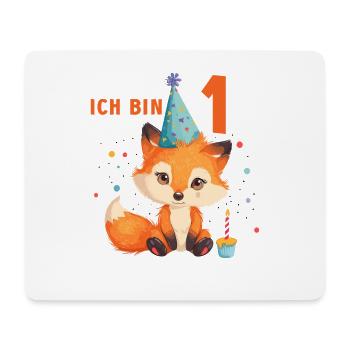 Fuchs 1.Geburtstag Füchse 1 Jahr Jungen Mädchen - Mousepad (Querformat) - Weiß - Vorne