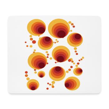 Abstraktes Polka Dots Kreismuster - Mousepad (Querformat) - Weiß - Vorne