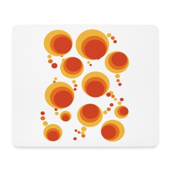 50 ' s 60 ' s Polka Dot Circle Style Pattern - Tapis de souris (format paysage) - blanc - Devant