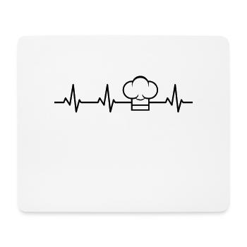 Chef's hat heart palpitations - Mouse Pad (horizontal) - white - Front