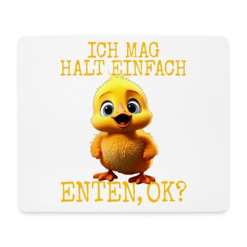 Canard Canetons mignons J’aime juste les canards - Tapis de souris (format paysage) - blanc - Devant