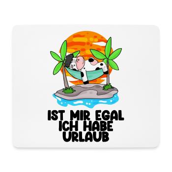 Urlaub Ferien Frei Kuh - Mousepad (Querformat) - Weiß - Vorne