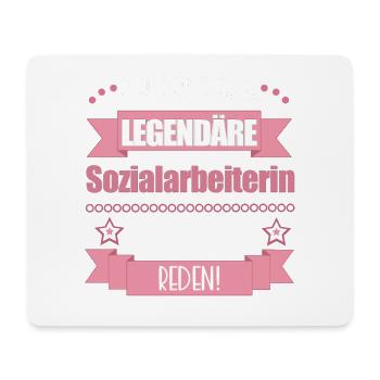 Lustiger Spruch für Sozialarbeiterin – Geschenk - Mousepad (Querformat) - Weiß - Vorne