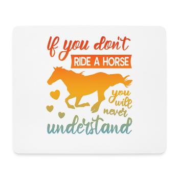 Pferdeliebhaber - Mousepad (Querformat) - Weiß - Vorne