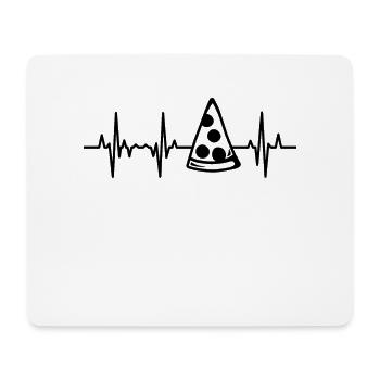 Pizza Pulsschlag - Mousepad (Querformat) - Weiß - Vorne