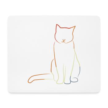 Cat in vintage look - Mouse Pad (horizontal) - white - Front