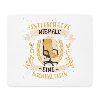 Buchhalterin Design lustiges Vintage Geschenk - Mousepad (Querformat) - Weiß - Vorne