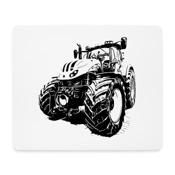 Traktor - Mousepad (Querformat) - Weiß - Vorne