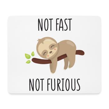 Nicht schnell, nicht wütend - Mousepad (Querformat) - Weiß - Vorne