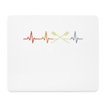 Ruder Herzklopfen - Mousepad (Querformat) - Weiß - Vorne