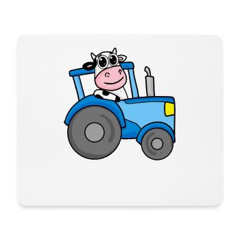 Kuh Traktor Bauernhof - Mousepad (Querformat) - Weiß - Vorne