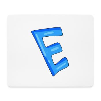 Letter E Initial point - Mouse Pad (horizontal) - white - Front