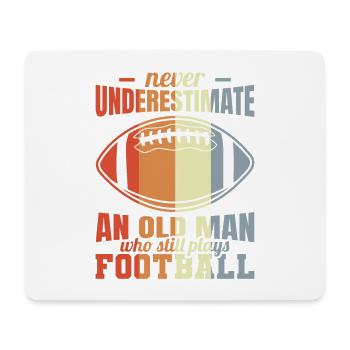 Ancien joueur de football - Tapis de souris (format paysage) - blanc - Devant