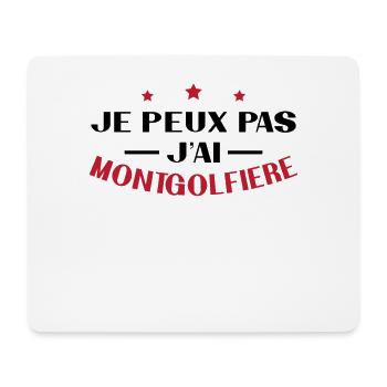 Je peux pas j ai montgolfière - Tapis de souris (format paysage) - blanc - Devant