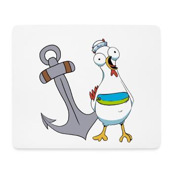 Poulet Marin Marin Ancre Maritime Ahoy Voyage - Tapis de souris (format paysage) - blanc - Devant